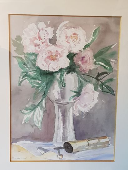 null Jeanne MEURDOC (?) 

Bouquet de fleurs des champs dans un vase

Aquarelle signée...
