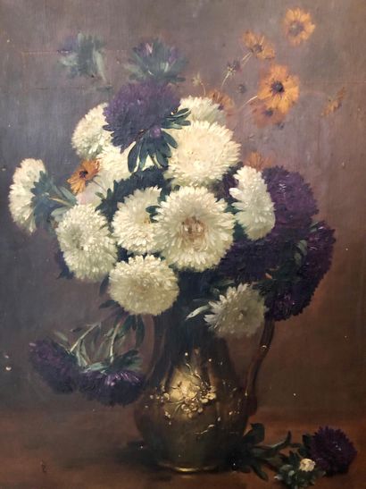 null Dominique ROZIER (1840 - 1901) 

Bouquet de fleurs des champs 

Huile sur toile...