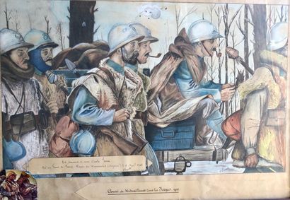null Le convoi des mitrailleurs dans les Vosges, 1917 

Copie, 

aquarelle, gouache...