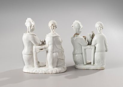 null CHINA, Kangxi period, 18th century

Two groups in Chinese white, representing...