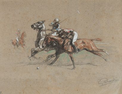 null Eugène PÉCHAUBES (1890-1967)

Jumping Jump and Polo Scene.

Countersigned process.

29,5...