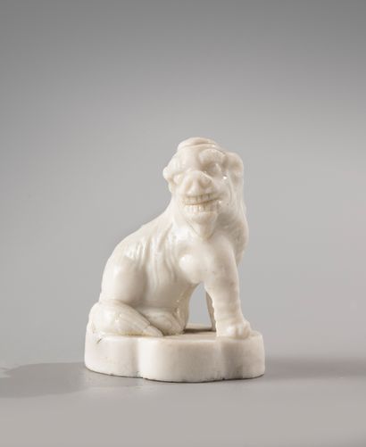 null CHINA, Kangxi period, 18th century

Small white China porcelain subject, representing

a...