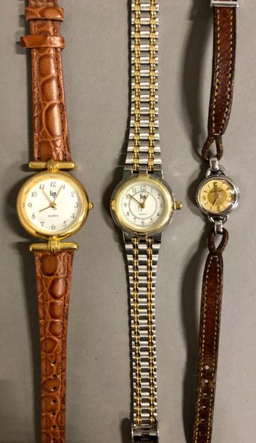 null Two Lip ladies' watches, and one Jaeger-LeCoultre ladies' watch.