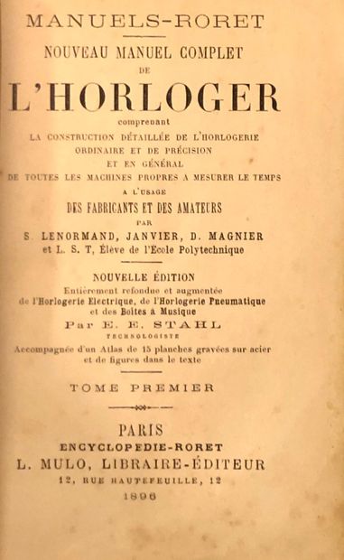 null THIOUT, A. Traité de l'horlogerie 174, vol. 1, alone; BERTHOUD, Ferdinand Essai...