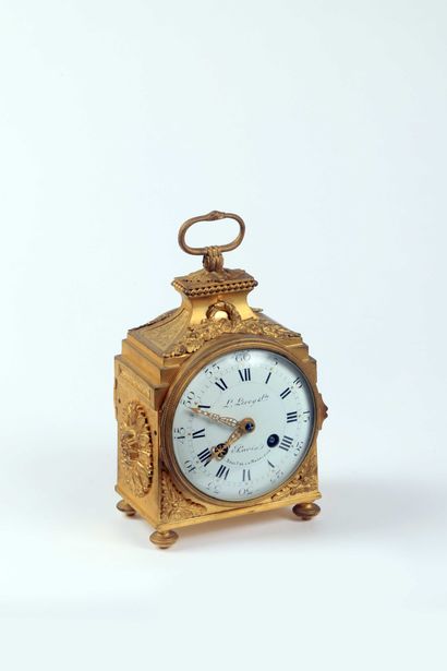 null Louis XVI style portable clock signed 'L. Leroy Cie AParis', 7 Bd de la Madeleine'...