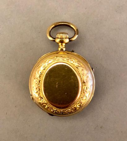 null Gold cylinder neck watch (Pb. 16gr). D. 26mm.