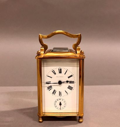 Travelling alarm clock with anchor escapement...