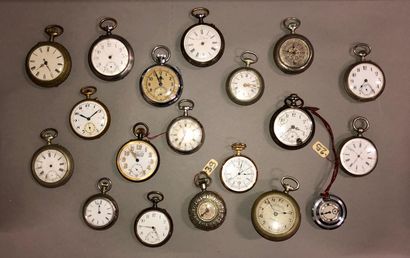Lot de 19 montres, XIXème siècle et XXème...