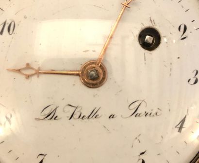 null Silver verge watch the dial (scratches), signed 'de Belle à Paris' the movement...