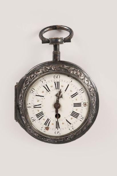 null Intéressante imitation d’une montre de carrosse du XVIIIème siècle signée (mouvement),...
