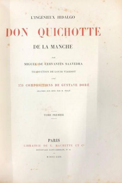 null Don quichotte, CERVANTES

2 volumes in folio, Paris 1869, 370 compositions de...