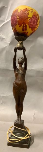 null Femme tenant un ballon (?) en bouts de bras

Sculpture en bronze patiné et laiton,...