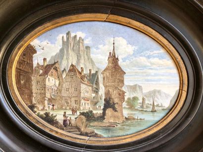 null Alphonse CHAIGNON (1828 - (?))

Le castel rocheux dominant le canal 

Peinture...