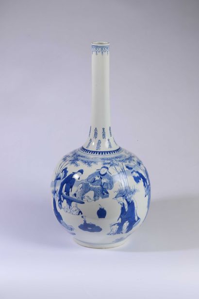 null Grand vase danping à long col

Porcelaine bleu et blanc représentant sept lettrés...