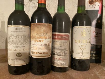 null 12 bouteilles VINS ETRANGERS A VENDRE EN L'ETAT Espagne, Italie, Chili, Roumanie,...