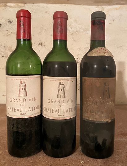 3 bouteilles Château LATOUR - 1er Gcc Pauillac...