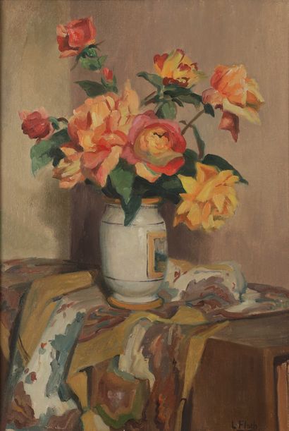 FLOCH LIONEL (1895-1972) 
Bouquet de fleurs...