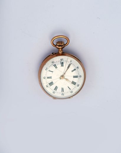 Gold cylinder neck watch (bp. 25gr), white...
