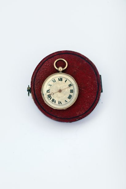 Miniature gold cylinder watch (bp. 6gr),...