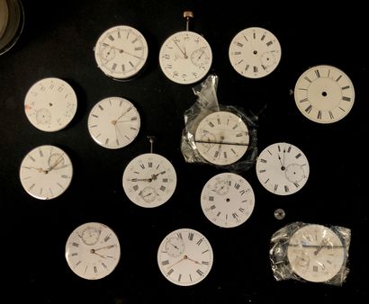 null Fifteen watch movements with anchor, end of the 19th century/beginning of the...