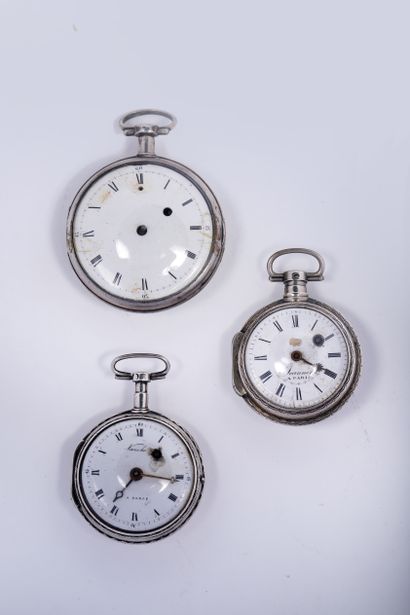 Three silver watches to be restored, one...