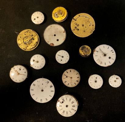 null Watch and neck watch movements, late 18th and 19th century.