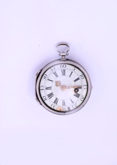 null Silver verge watch signed 'Coutterez à Lyon', third quarter of the 18th century....