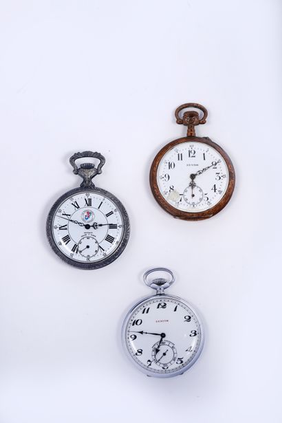 Three metal watches of which one with anchor...