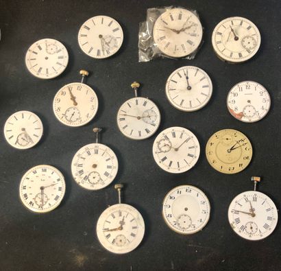 null Fifteen watch movements with anchor, end of the 19th century/beginning of the...