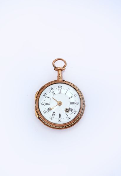 null Watch case in three colors of gold (pb. 47gr), third quarter of the 18th century...
