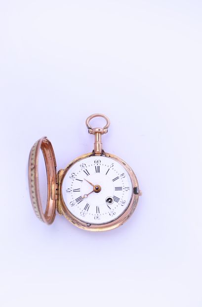 Watch case in three colors of gold (pb. 47gr),...