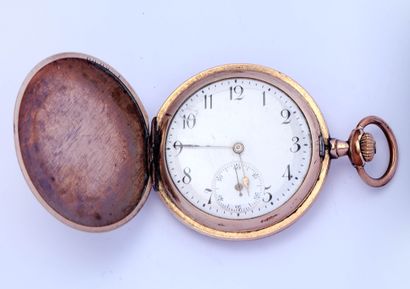 Gold-plated metal soap watch, probably German,...