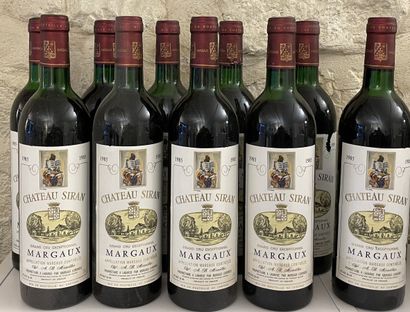 10 bouteilles Château SIRAN - Margaux 1985...