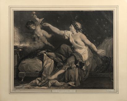  Gravure à la manière noire d’après A. Borel (1743-1810) et gravé par Regnault 
«...