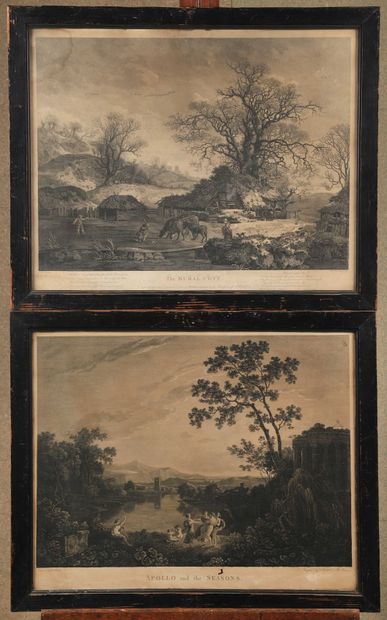  Suite de quatre gravures par William WOOLLETT (1735-1785) 
- Apollon et les saisons...