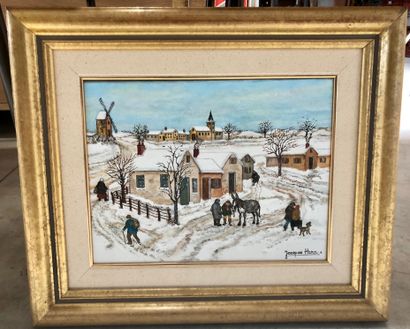 null Jacques HARA (né en 1933)

Village sous la neige

Huile sur toile signée en...