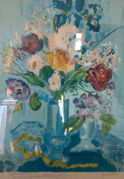null René Gaston Adrien GRANDIDIER (1904 - 1972)

Bouquet de fleurs sur un entablement

Epreuve...