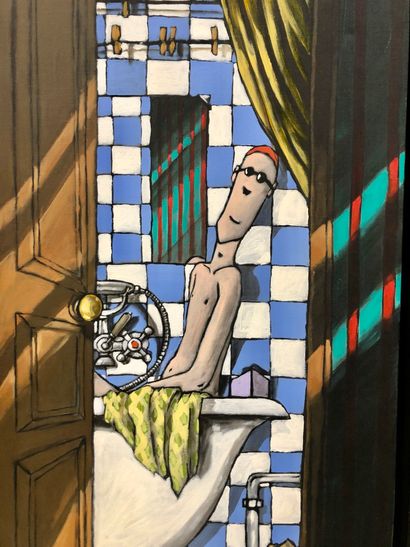 null Philippe VERMEULEN dit FIFAX (1962)

Autoportrait dans la salle de bain

Toile,...