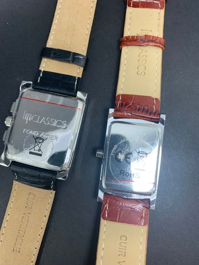  LIP Homme 
Lot de 2 montres-bracelets: 
1 chronographe LIP CLASSICS acier, boîtier...