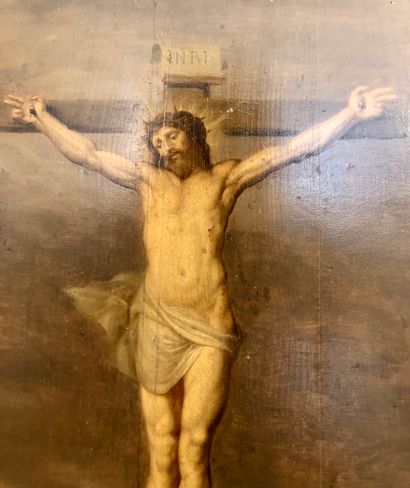 null ECOLE DU XIXème siècle

Christ en croix

Huile sur panneau, avec un monogramme...