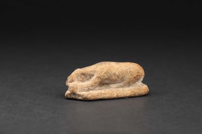 null Sujet représentant un animal (panthère ?) en pierre brune (grès ?) 

Style Antique...