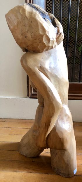 null Jean-Paul BAURENS (1942 -) 

Torse de femme nu 

Sculpture en bois signée à...