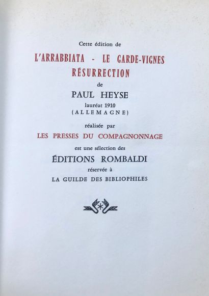 null Collection des prix NOBEL de littérature en 68 vol

Ed ROMBALDI, rel ornée d'un...