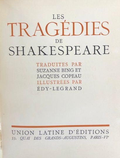 null W. SHAKESPEARE/ Edy-LEGRAND

Tragédies

N° 1076 sur pur fil LAfuma

Union Latine...