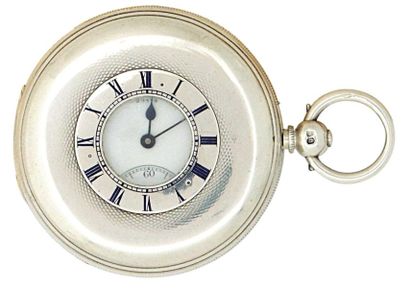 null Chronomètre de poche demi-savonnette en argent N° 29374, vers 1863. Cadran en...