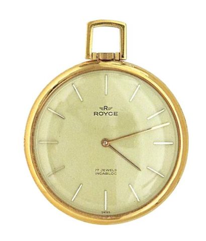 null Montre à ancre en or signée 'R Royce', D. Vers 1940.