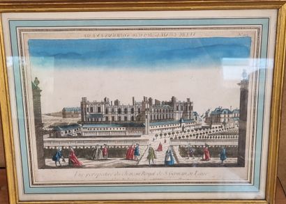 null Vue perspective du château royal de St Germain en Laye 

Estampe réhaussée,...
