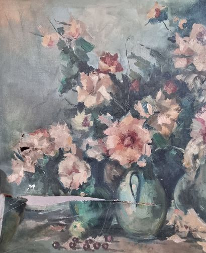 null Jean LAUDY (1877-1956)

Bouquets de fleurs des champs dans des vases et pichets

Huile...