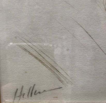 null Paul César HELLEU (1859 - 1927) 

Portrait d'élégante 

Pointe sèche signée...