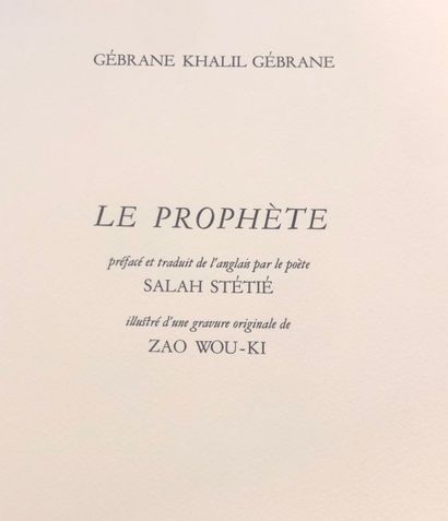 null Gébrane KHALIL GEBRANE

Le prophète ; Chronologie analystique ; L'air immense...
